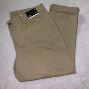 NWT a.n.a. Khaki Cropped Chinos, Size 16